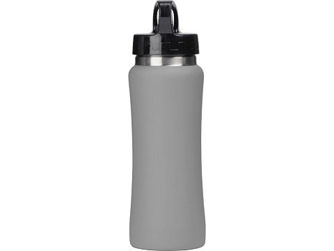 Бутылка для воды Bottle C1, сталь, soft touch, 600 мл, серый - рис 3.