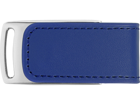 Флеш-карта USB 2.0 16 Gb с магнитным замком Vigo, синий/серебристый - рис 3.