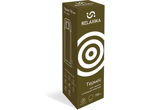 Термос Relaxika 101 (0,75 литра), хаки (без лого) - рис 11.