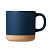 Керамическая кружка Крисп 375 мл с бежевым дном, темно-синий - миниатюра - рис 3.