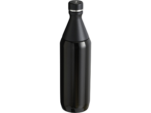 Бутылка для воды Stanley All Day Slim объемом 600 мл - черный глянцевый - рис 3.