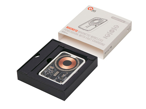 Беспроводной магнитный внешний аккумулятор с QC\PD MagnifIQ, 10000 мАч, 15 Вт, белый - рис 2.