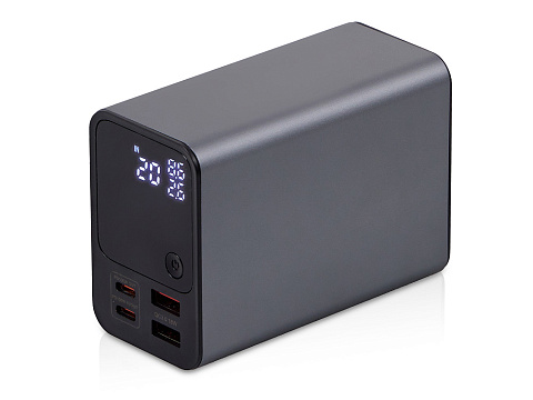Внешний аккумулятор для ноутбуков EpIQ, 100 Вт, 30000 mAh, темно-серый
