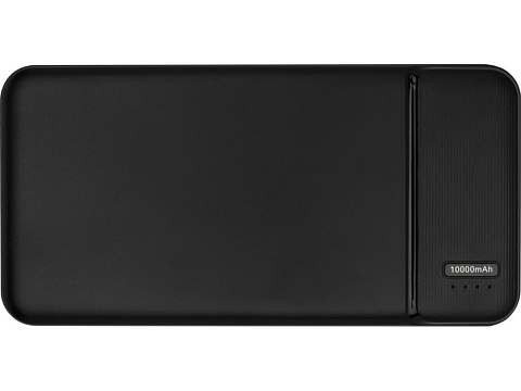 Портативное зарядное устройство Loop емкостью 10 000 мАч, сплошной черный - рис 2.