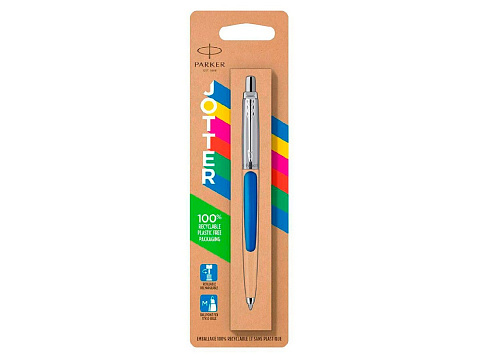 Шариковая ручка Parker Jotter ORIGINALS BLUE CT, стержень: M blue ЭКО-УПАКОВКА - рис 3.