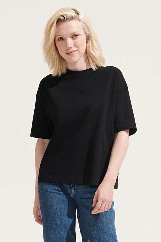 Футболка оверсайз женская Boxy Women, темно-серая (графит) - рис 8.