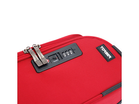 Чемодан TORBER БРОСНО, красный, нейлон 600D, 36,5 х 20 х 54 см, 32 л - рис 9.