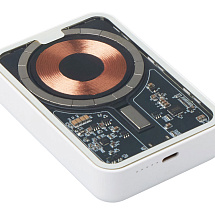 Беспроводной магнитный внешний аккумулятор с QC\PD MagnifIQ, 10000 мАч, 15 Вт, белый