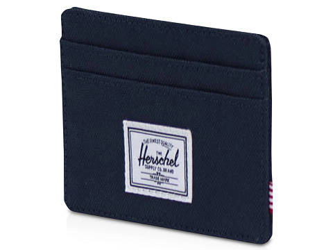 Herschel Charlie держатель для карт с RFID-защитой из переработанного материала - темно - синий navy