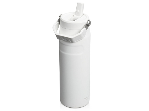 Бутылка для воды объемом 700 мл с откидной трубочкой Stanley IceFlow™ 2.0 - Frosted white