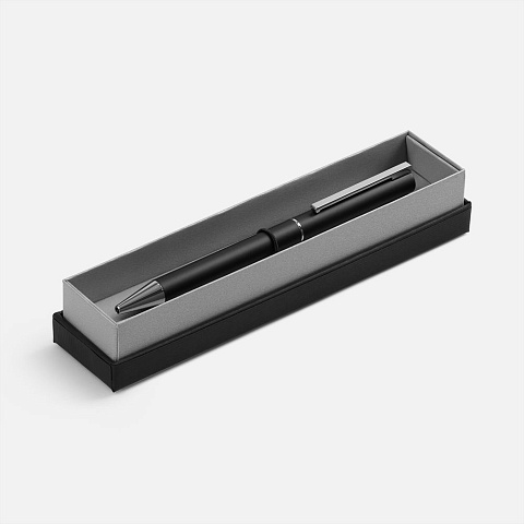 Ручка шариковая Blade Soft Touch в футляре, черная - рис 2.