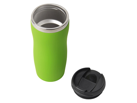 Термокружка Double wall mug C1, soft touch, 350 мл, зеленое яблоко - рис 2.