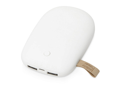 Внешний аккумулятор в форме камня Stone, 7800 mAh, белый