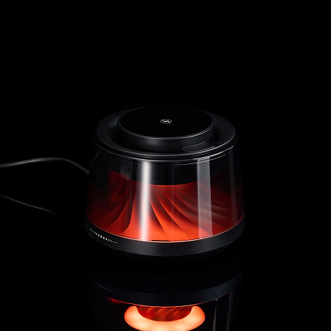 Bluetooth-колонка с подсветкой и беспроводной зарядкой Quantium, черная - рис 8.