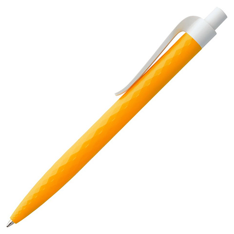 Ручка шариковая Prodir QS01 PMP-P, оранжевая с белым - рис 3.
