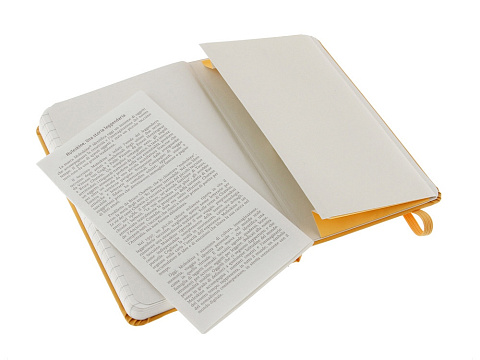 Записная книжка Moleskine Classic (в линейку) в твердой обложке, Pocket (9x14см), оранжевый - рис 4.