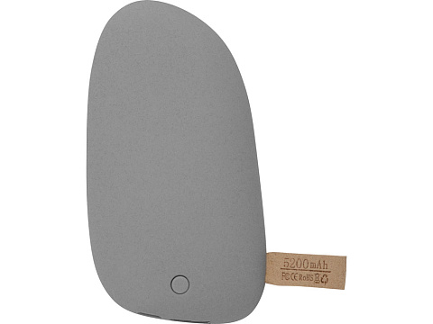 Внешний аккумулятор в форме камня Stone, 5200 mAh, серый - рис 3.
