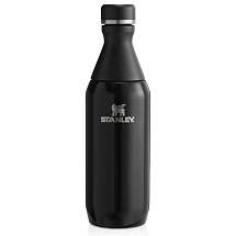 Бутылка для воды Stanley All Day Slim объемом 350 мл - черный глянцевый