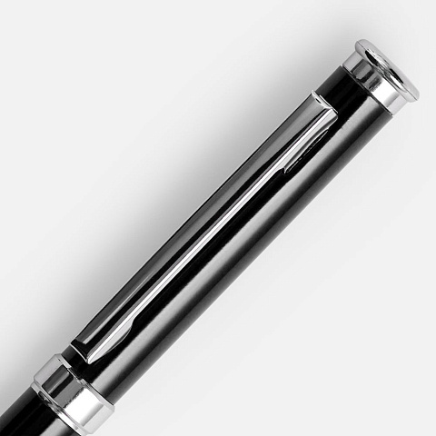 Ручка шариковая Finn Chrome, черная - рис 4.