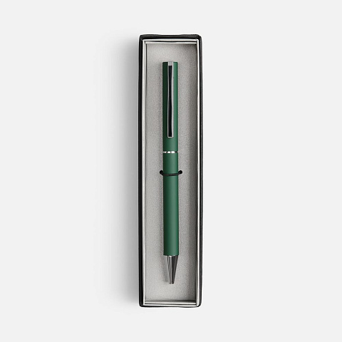 Ручка шариковая Blade Soft Touch в футляре, зеленая - рис 3.